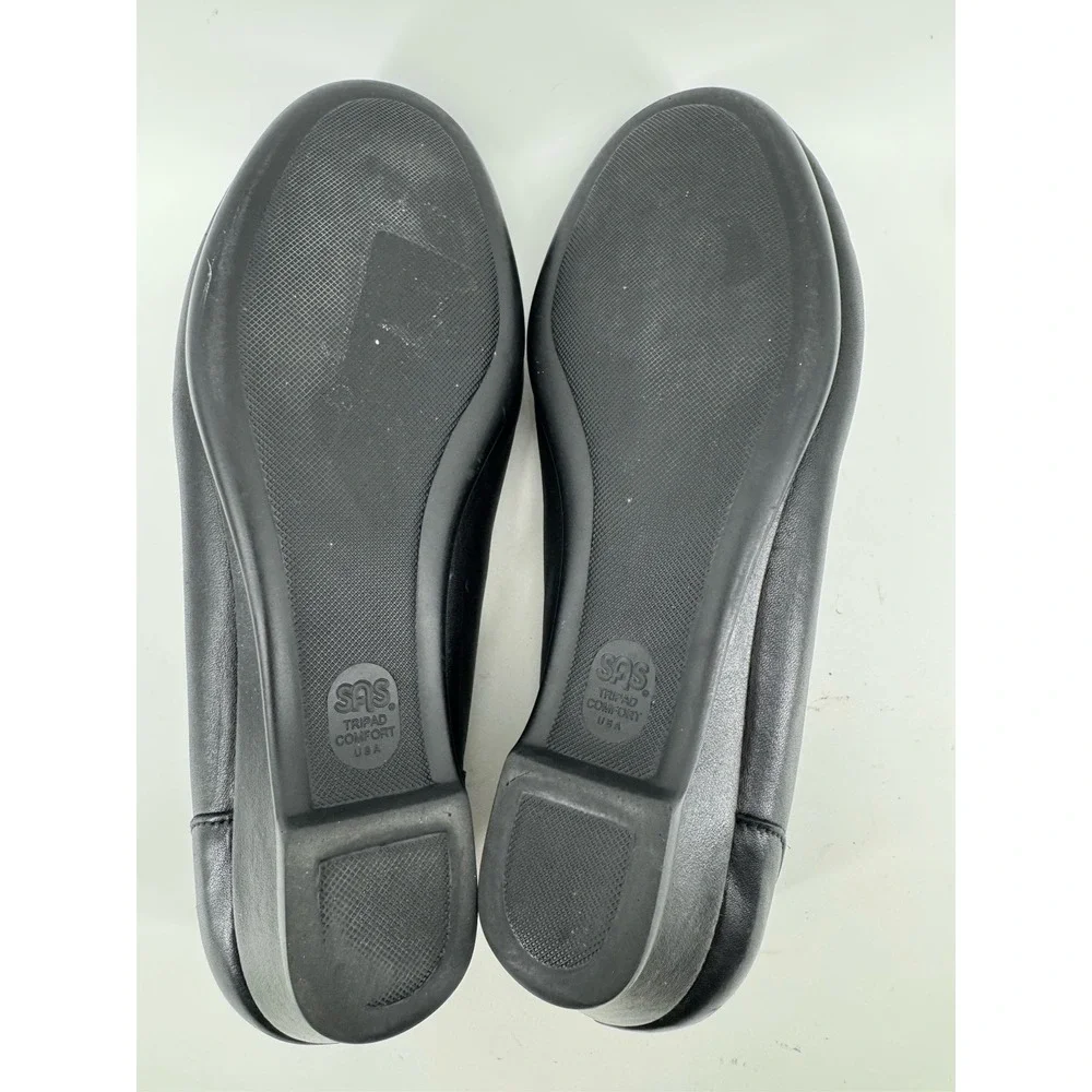 SAS Shoes Women's 11.5 Black Easier Leather Loafers Comfort Shoes Slip On